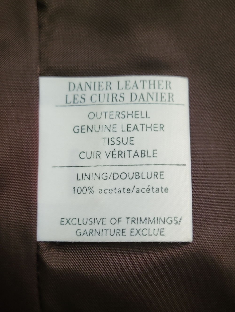 Vintage Danier Mid-length Leather Jacket Trench Coat w Pockets Sz S Dark Brown - Picture 8 of 16